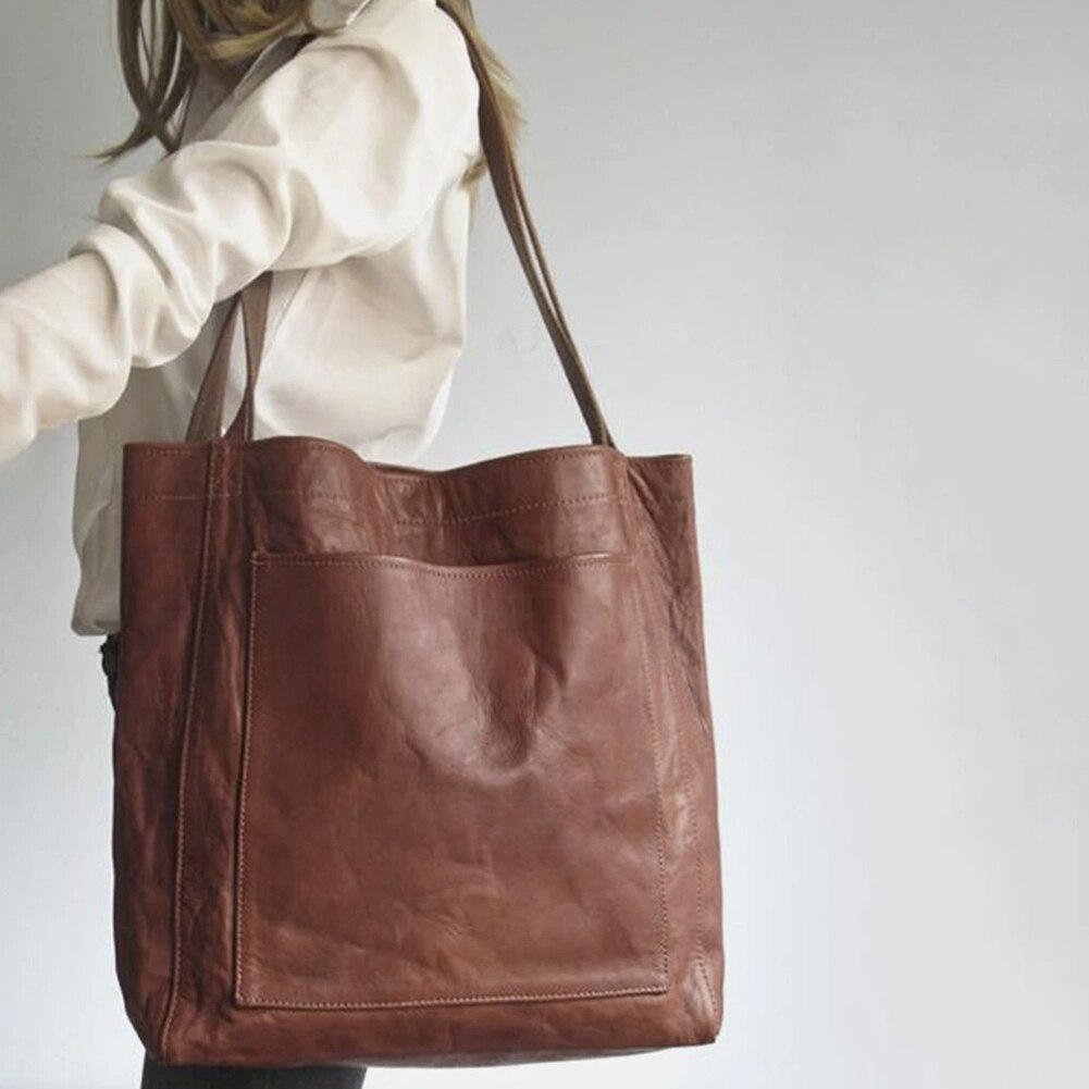 elegant womens leather handbag timeless style work casual