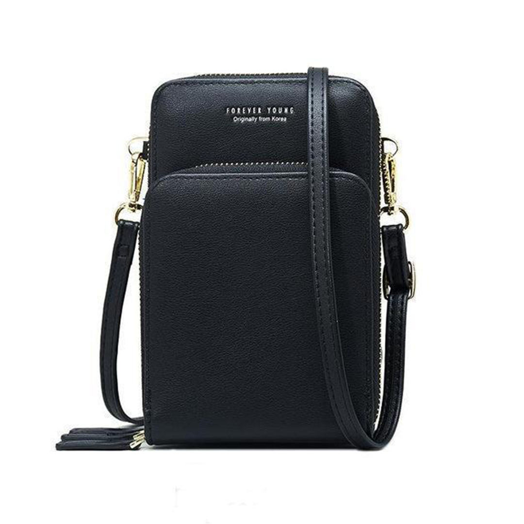 triple secure leather phone purse elegance practicality