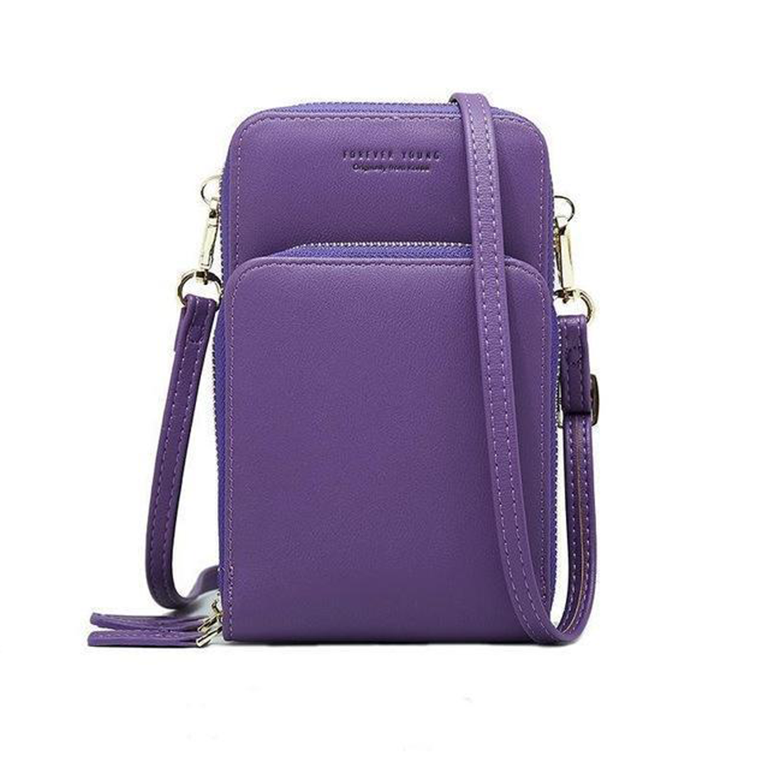 triple secure leather phone purse elegance practicality