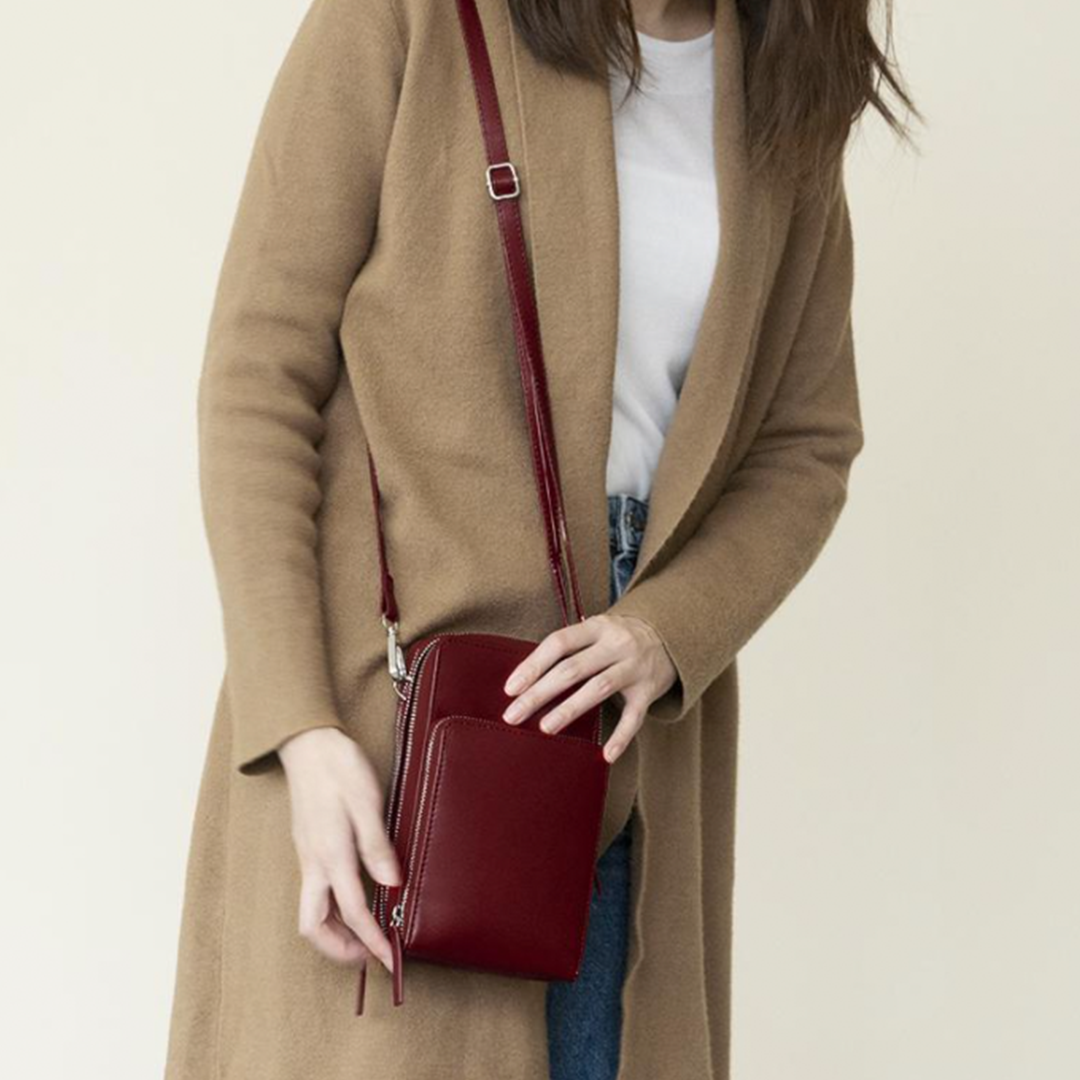 triple secure leather phone purse elegance practicality
