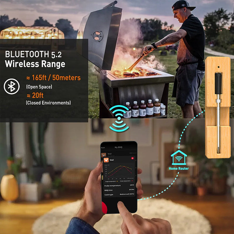 wireless meat thermometer perfect for steaks bbq fish turkey