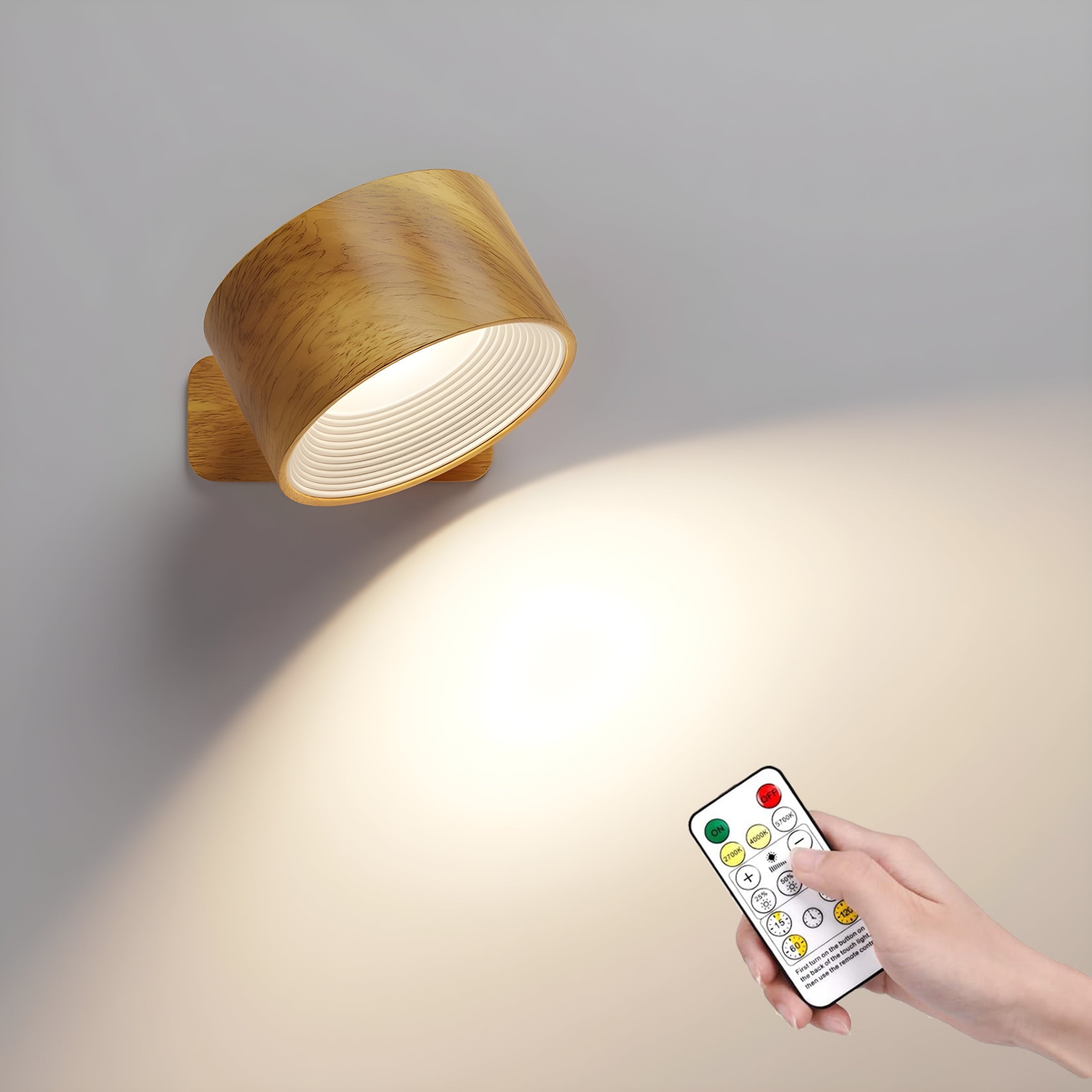 eternity glow wireless led wall light remote control timer