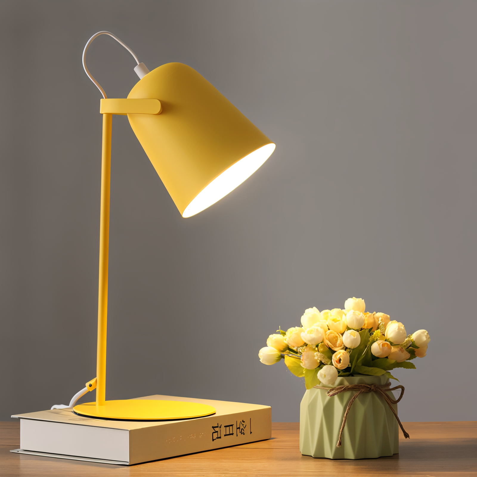 macaron yellow nordic adjustable desk lamp reading study