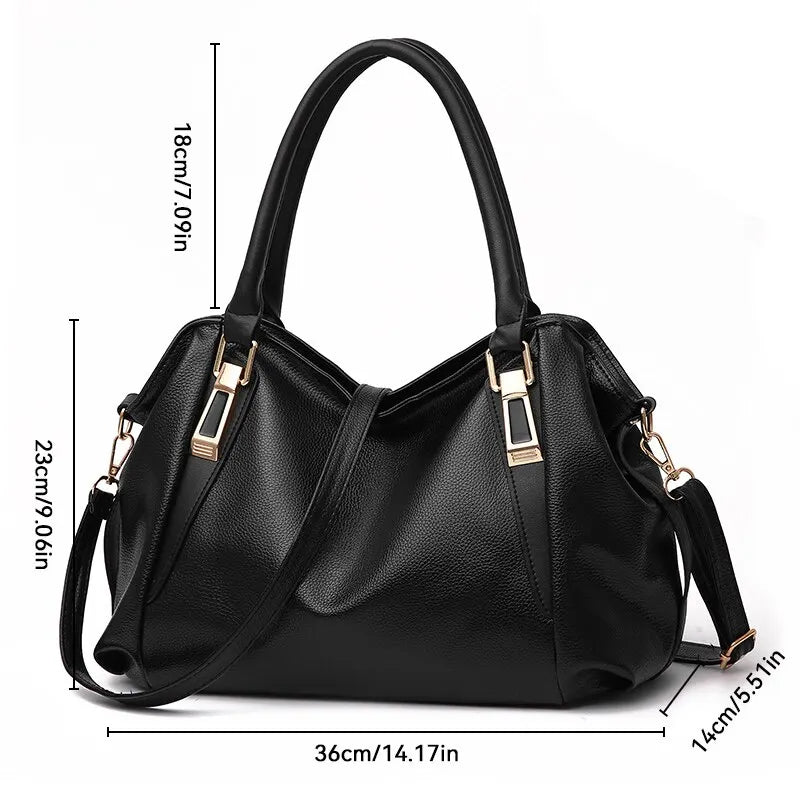 elegant faux leather shoulder bag women multiple colors