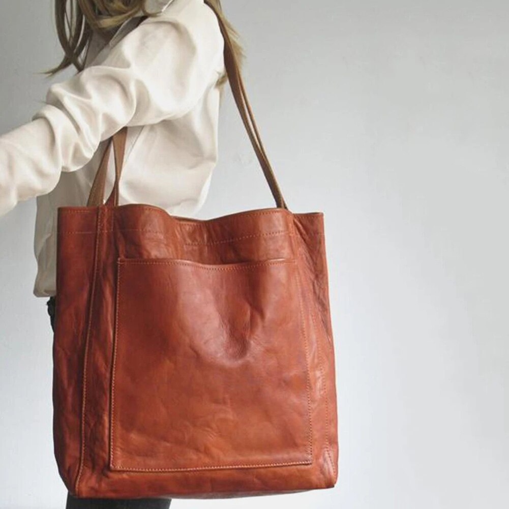 elegant womens leather handbag timeless style work casual