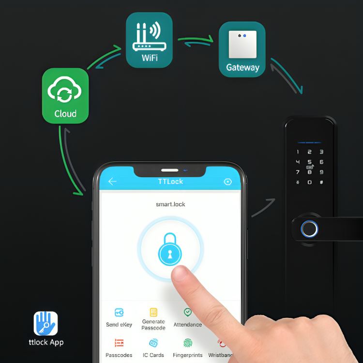 digital doorway keyless smart lock