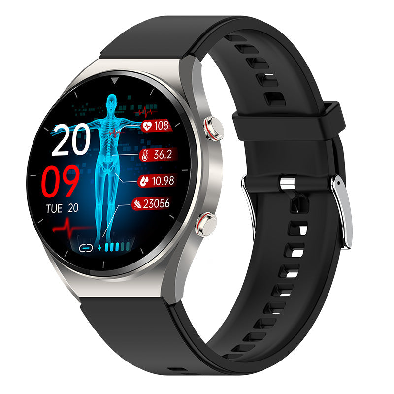 one click health monitor blood sugar glucose pressure ecg hrv watch