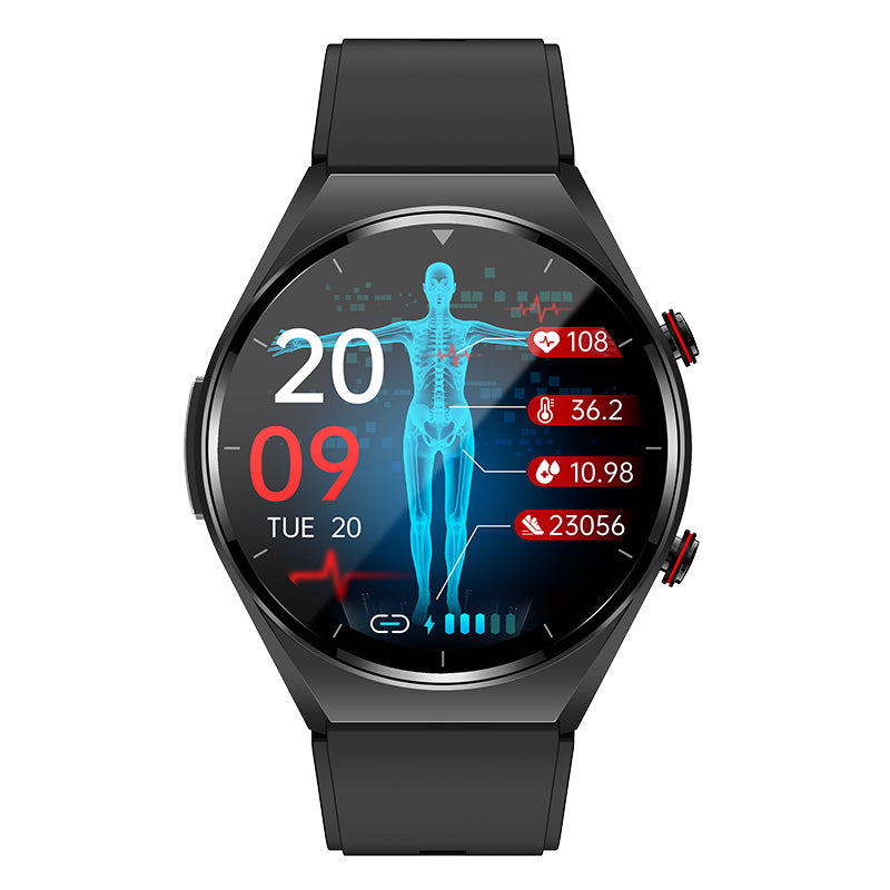 one click health monitor blood sugar glucose pressure ecg hrv watch
