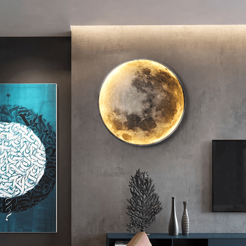 lunaglow adjustable moon wall light led ambiance