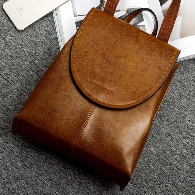 trendy leather backpack women stylish versatile durable