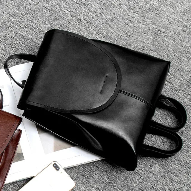 trendy leather backpack women stylish versatile durable