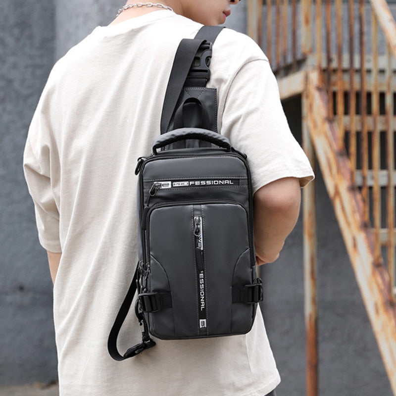waterproof oxford crossbody bag anti theft usb charging multi pocket