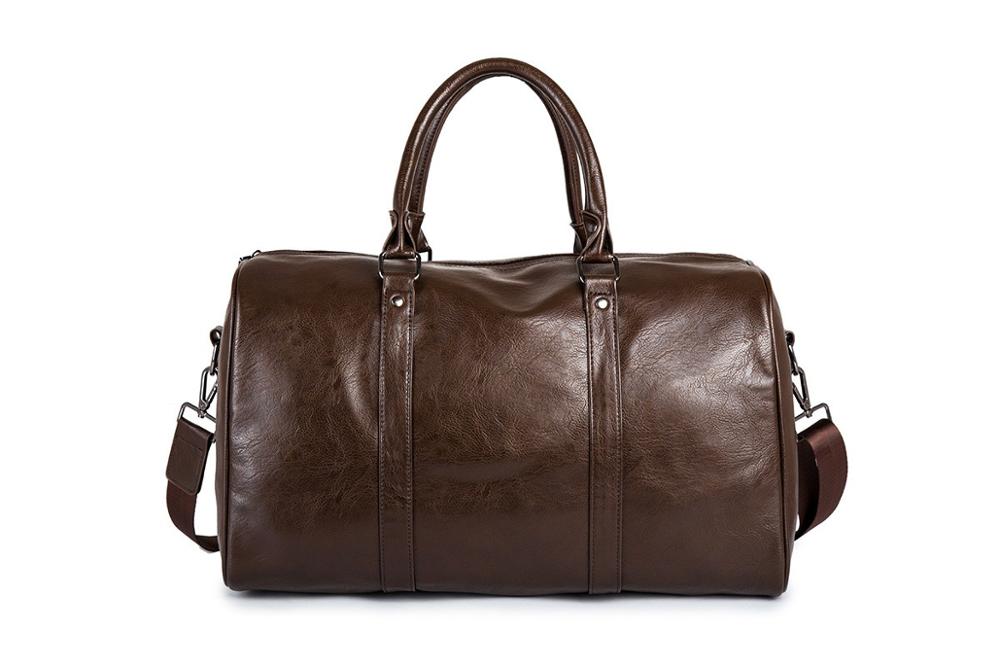 stylish leather travel bag for men long short trips