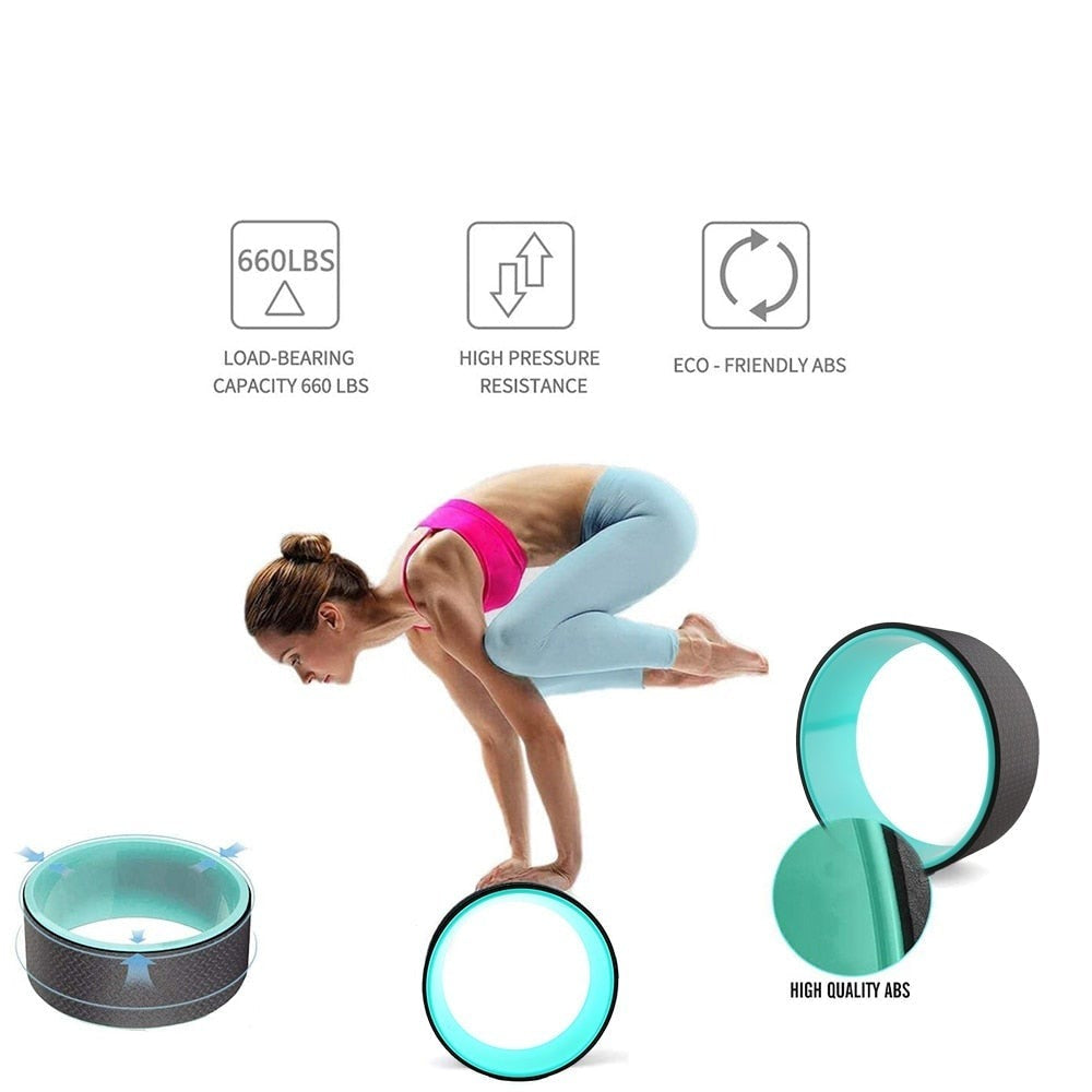 yoga wheel support flexibility strength back pain relief