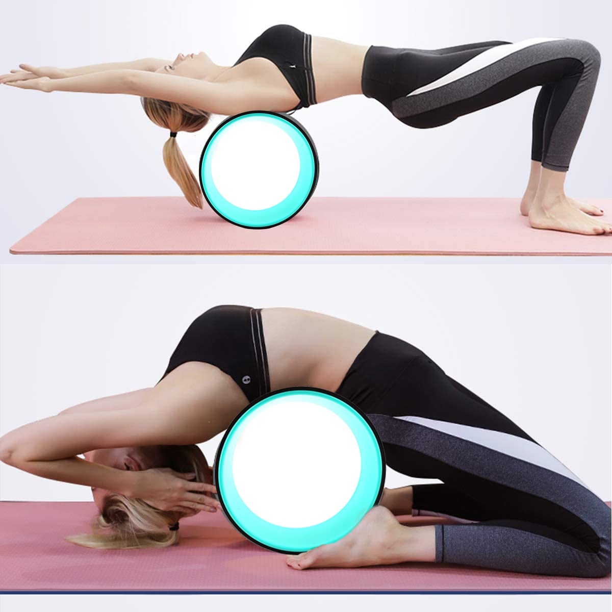 yoga wheel support flexibility strength back pain relief
