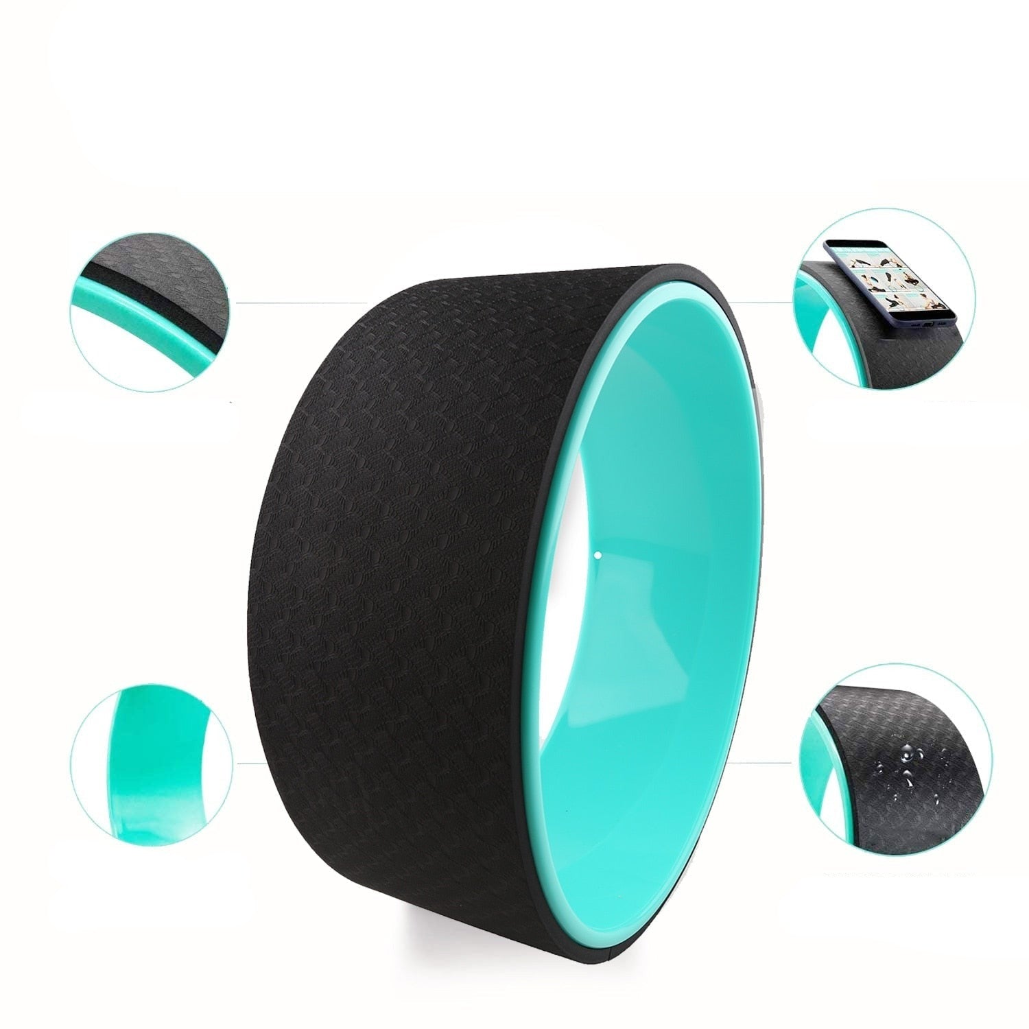 yoga wheel support flexibility strength back pain relief