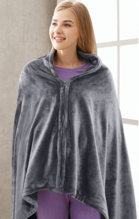 wearable electric heated throw blanket
