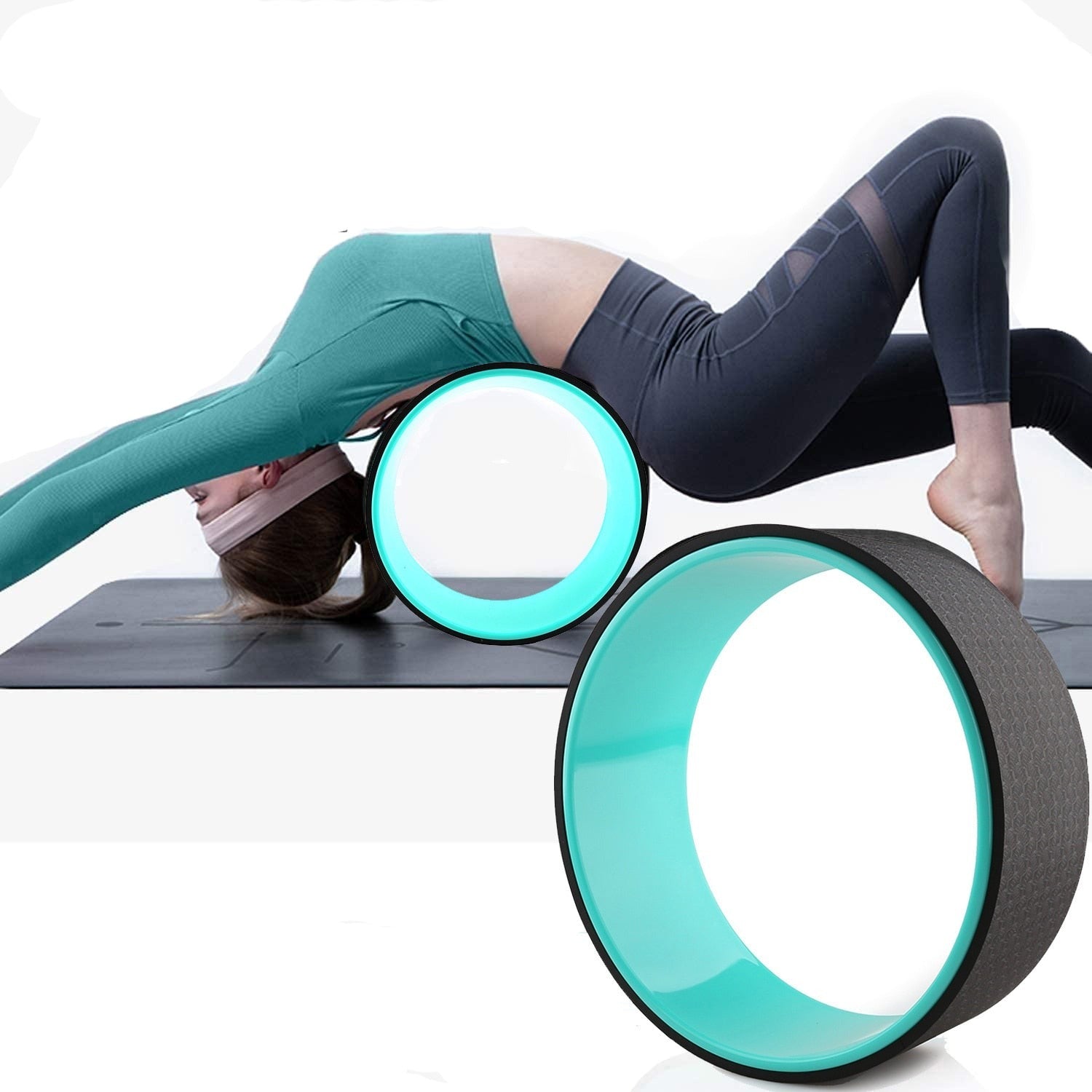 yoga wheel support flexibility strength back pain relief