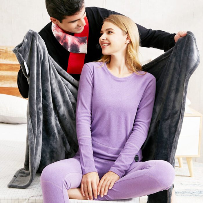 wearable electric heated throw blanket