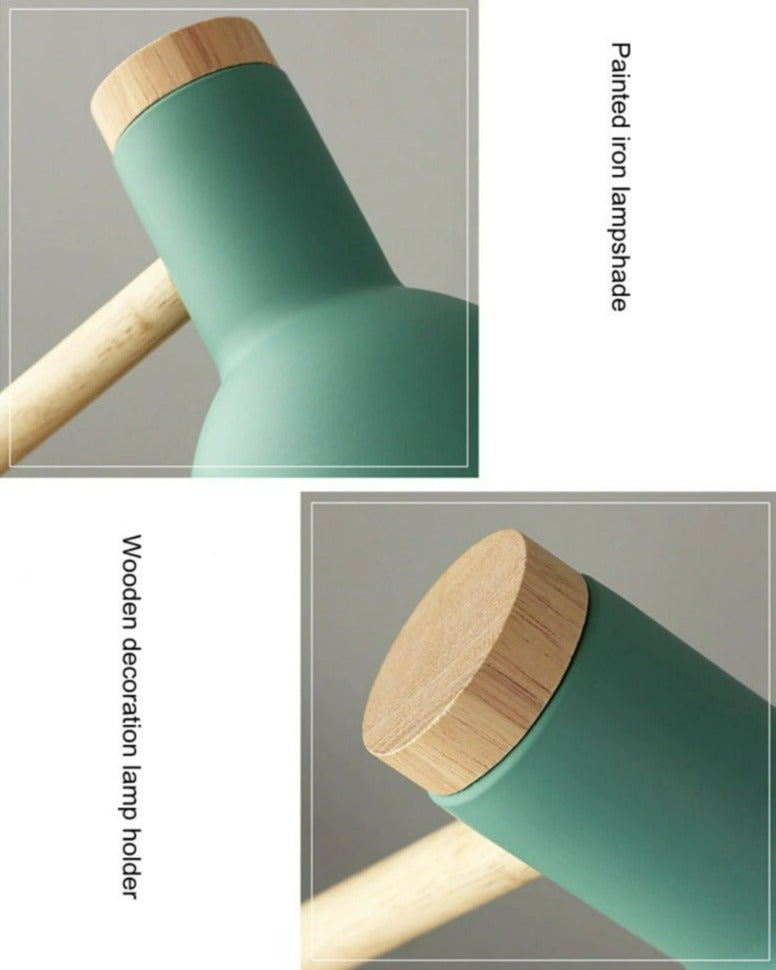 nordic glow scandinavian wood desk lamp