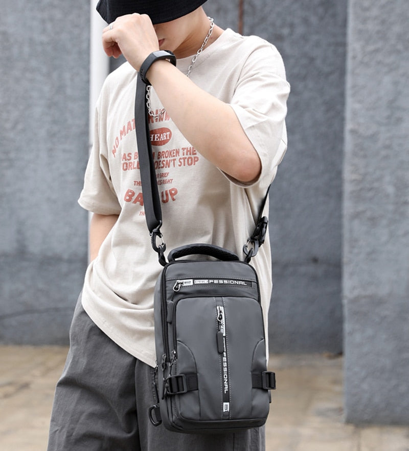 waterproof oxford crossbody bag anti theft usb charging multi pocket
