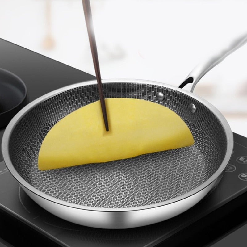 kitchen pro nonstick stainless steel frying pan scratch resistant