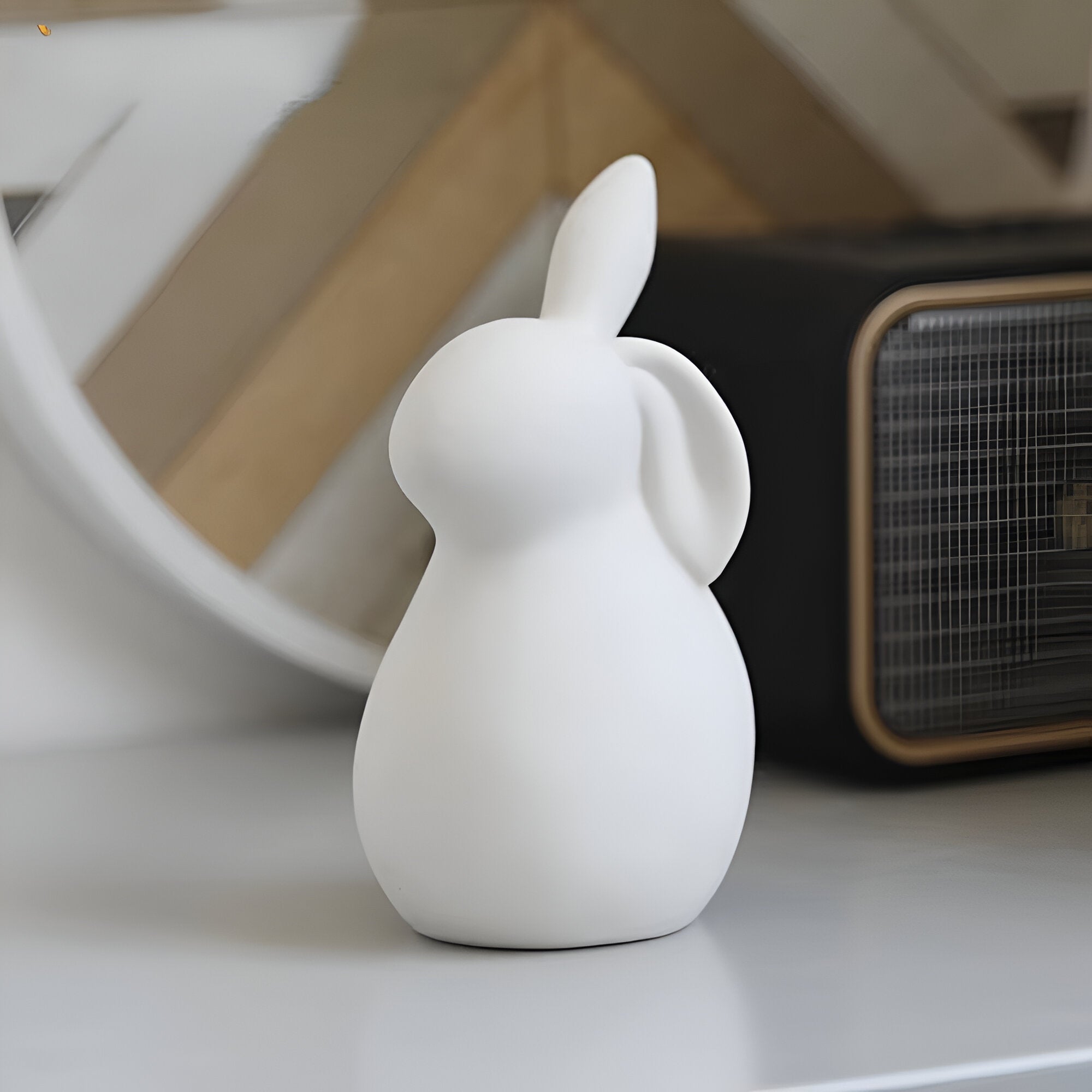 coney bliss minimalist ceramic bunny white easter figurine decor