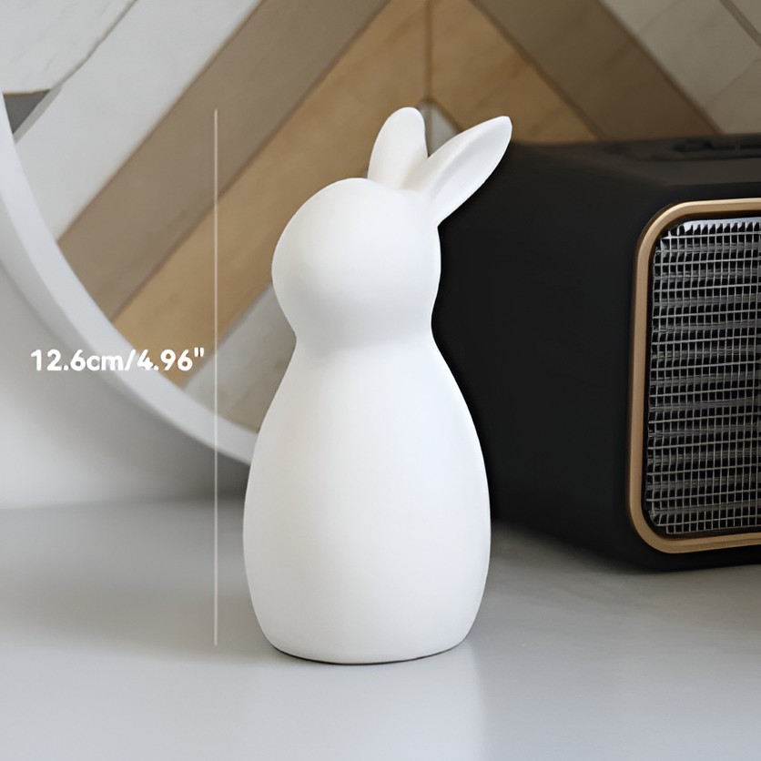 coney bliss minimalist ceramic bunny white easter figurine decor