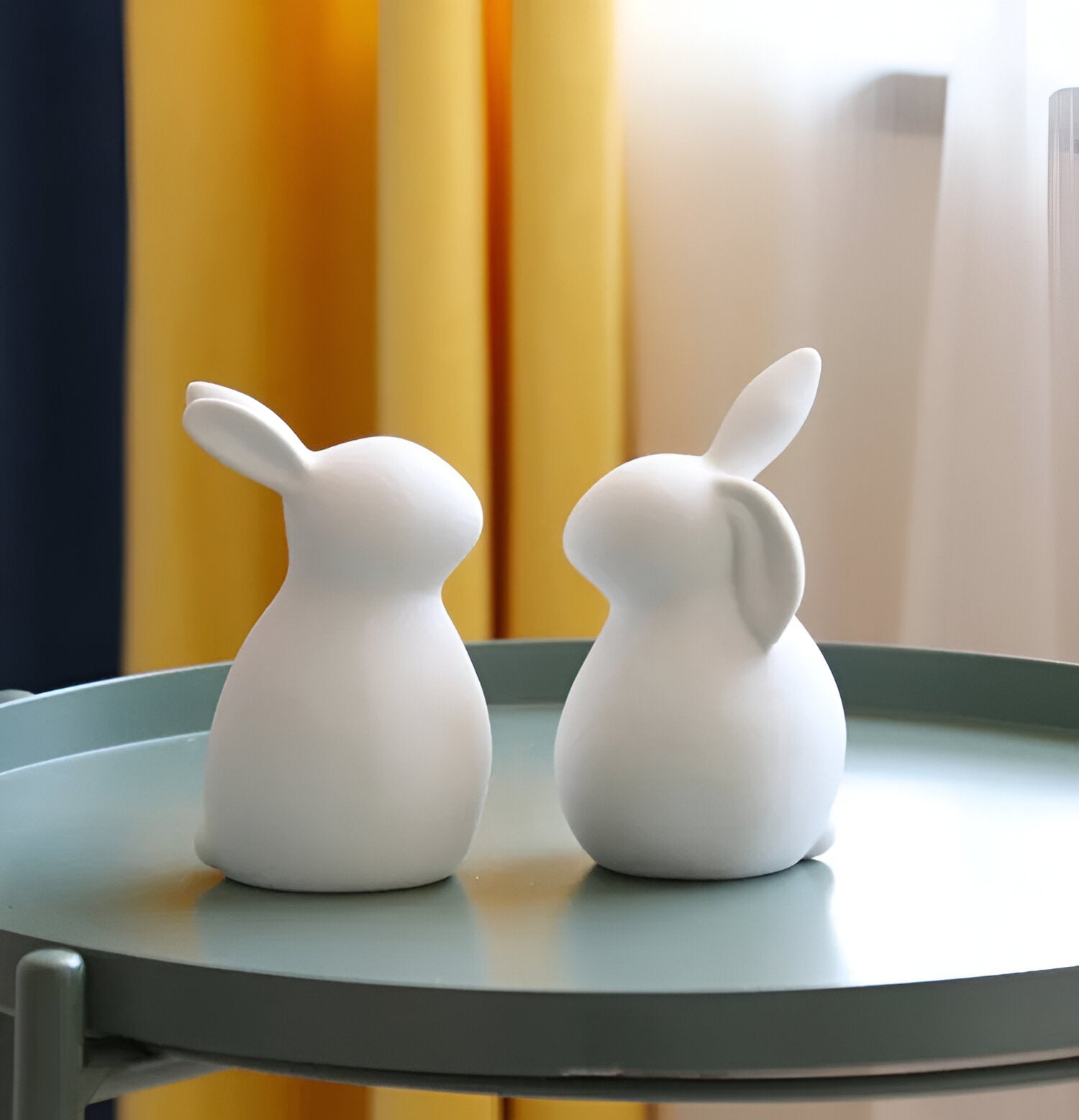 coney bliss minimalist ceramic bunny white easter figurine decor