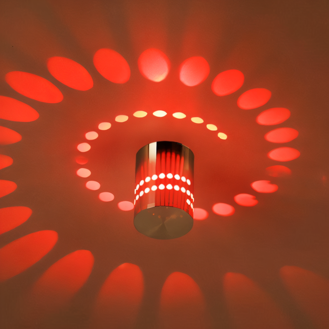 luminblast colourful spiral cylinder led wall light modern indoor ligh