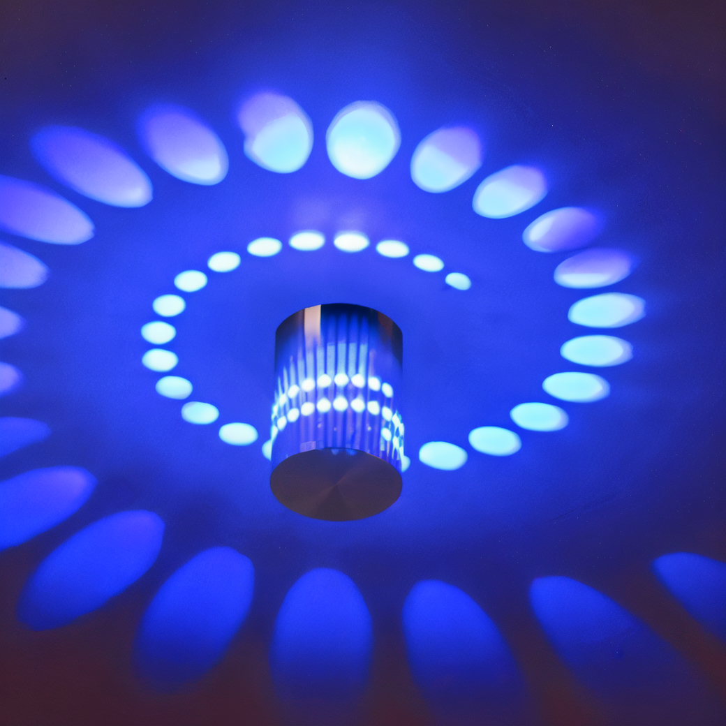 luminblast colourful spiral cylinder led wall light modern indoor ligh