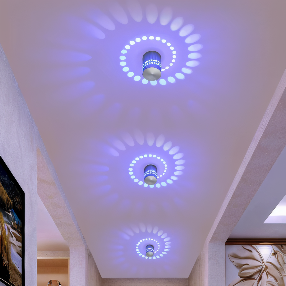 luminblast colourful spiral cylinder led wall light modern indoor ligh