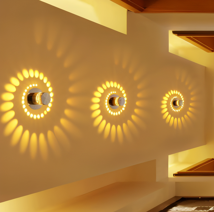 luminblast colourful spiral cylinder led wall light modern indoor ligh