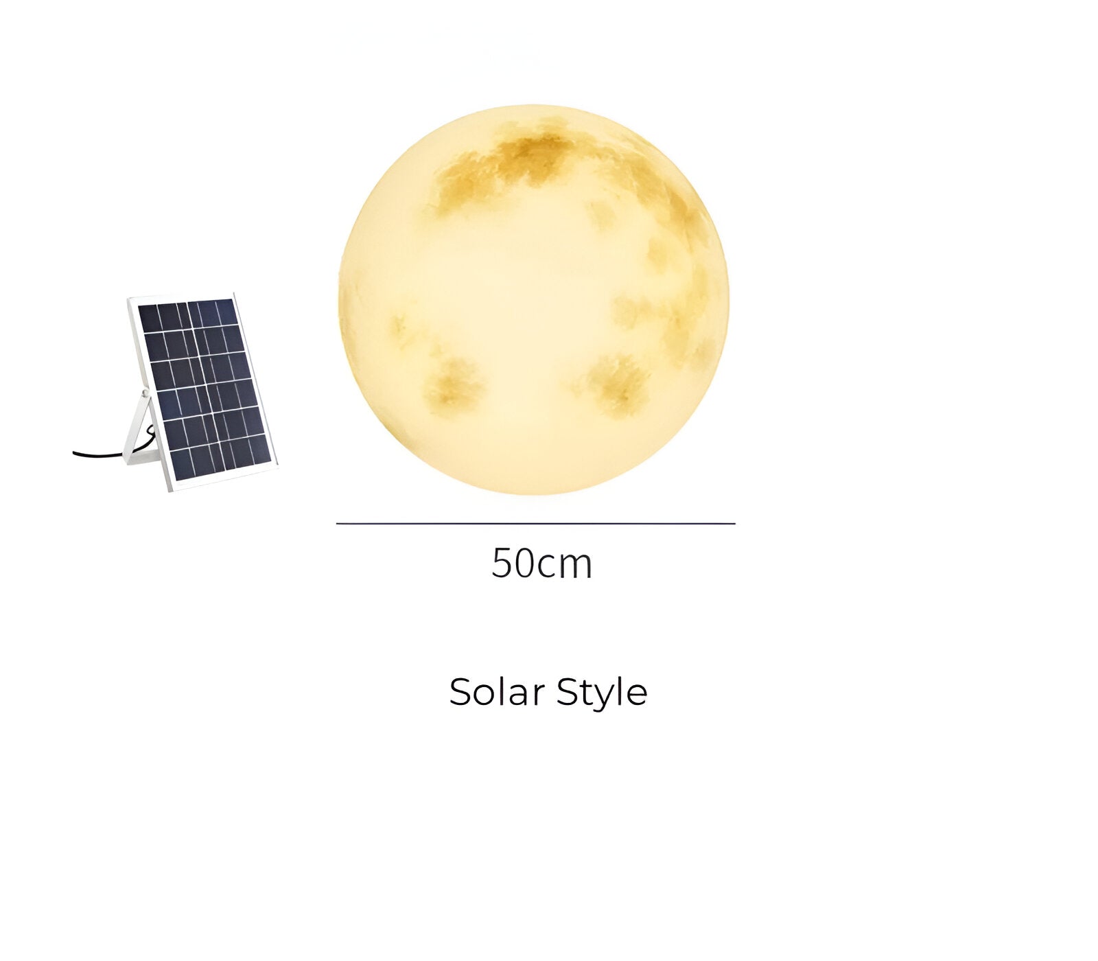 lunalumena solar garden moon light ip65 waterproof led lamp