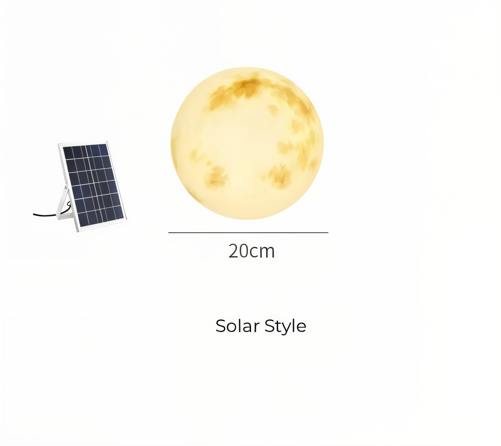 lunalumena solar garden moon light ip65 waterproof led lamp