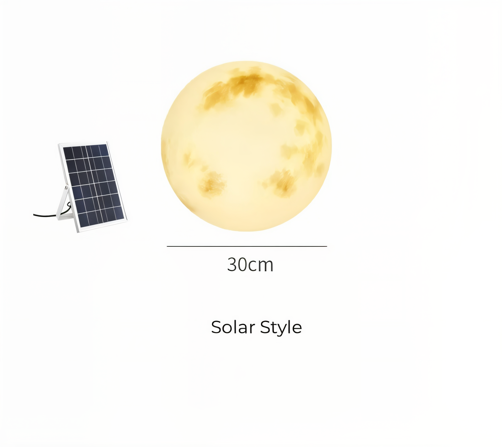 lunalumena solar garden moon light ip65 waterproof led lamp