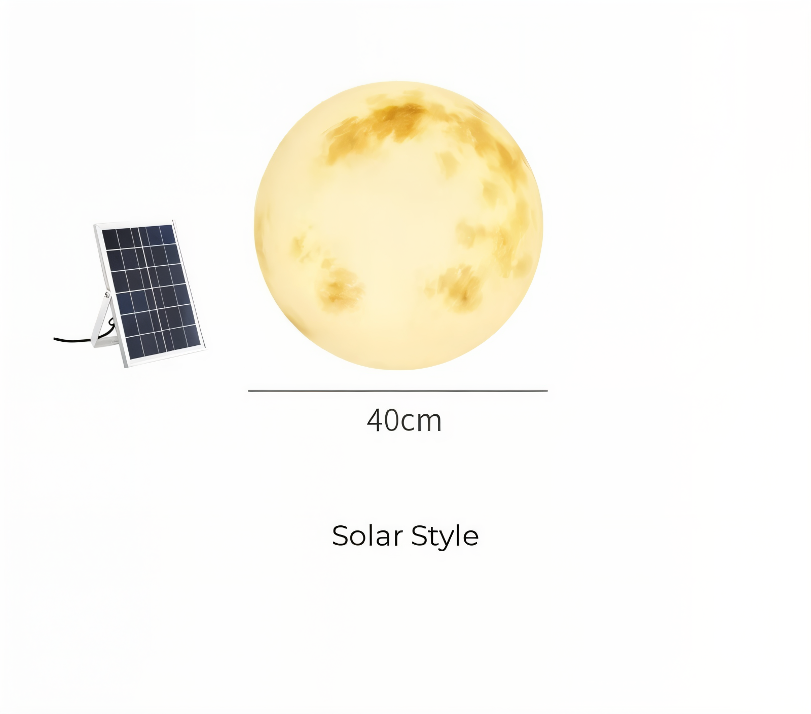 lunalumena solar garden moon light ip65 waterproof led lamp