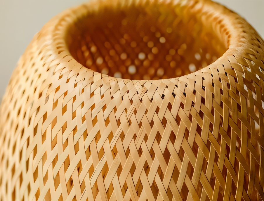 NatureHue Vintage Bamboo Rattan Desk Lamp.  A unique, eco-friendly bamboo and rattan desk lamp, perfect for adding a touch of boho style to any room.