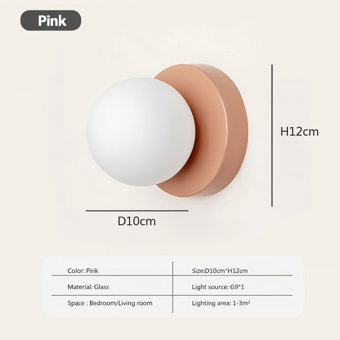 pearl pop white glass orb led wall sconce modern design