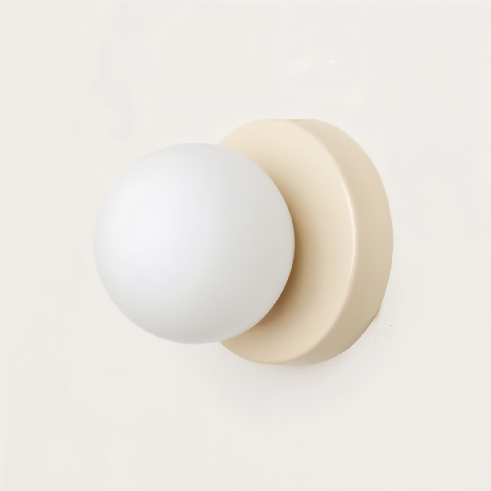 pearl pop white glass orb led wall sconce modern design
