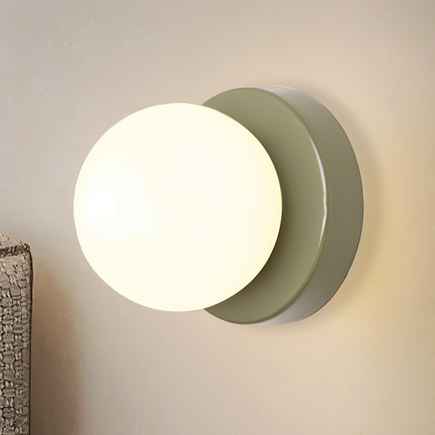 pearl pop white glass orb led wall sconce modern design
