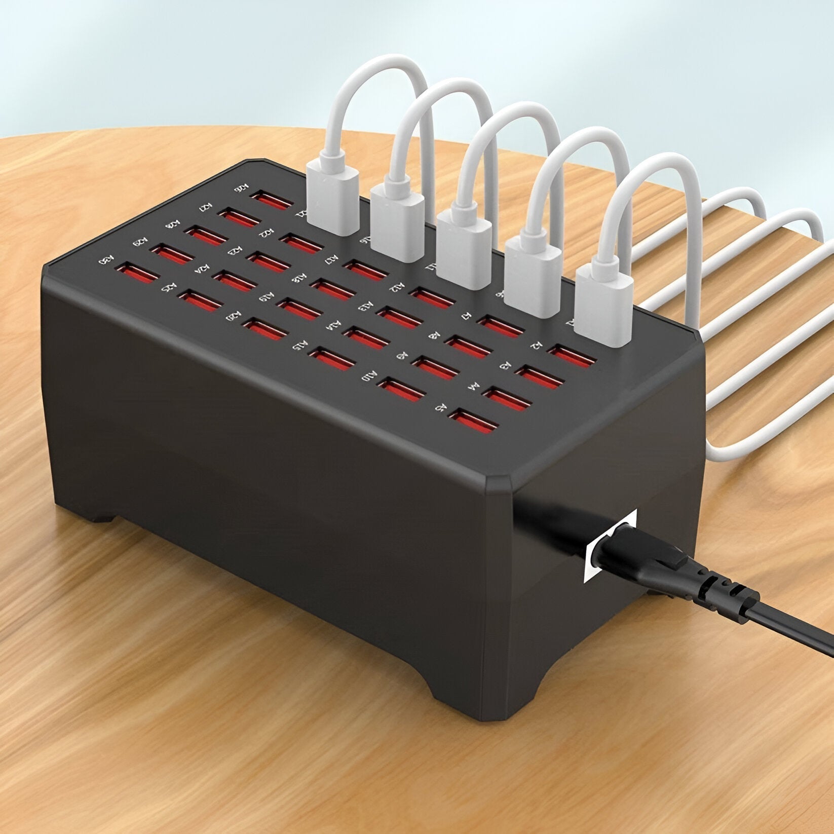 powerport pro universal multi usb charging station 30 ports 150w