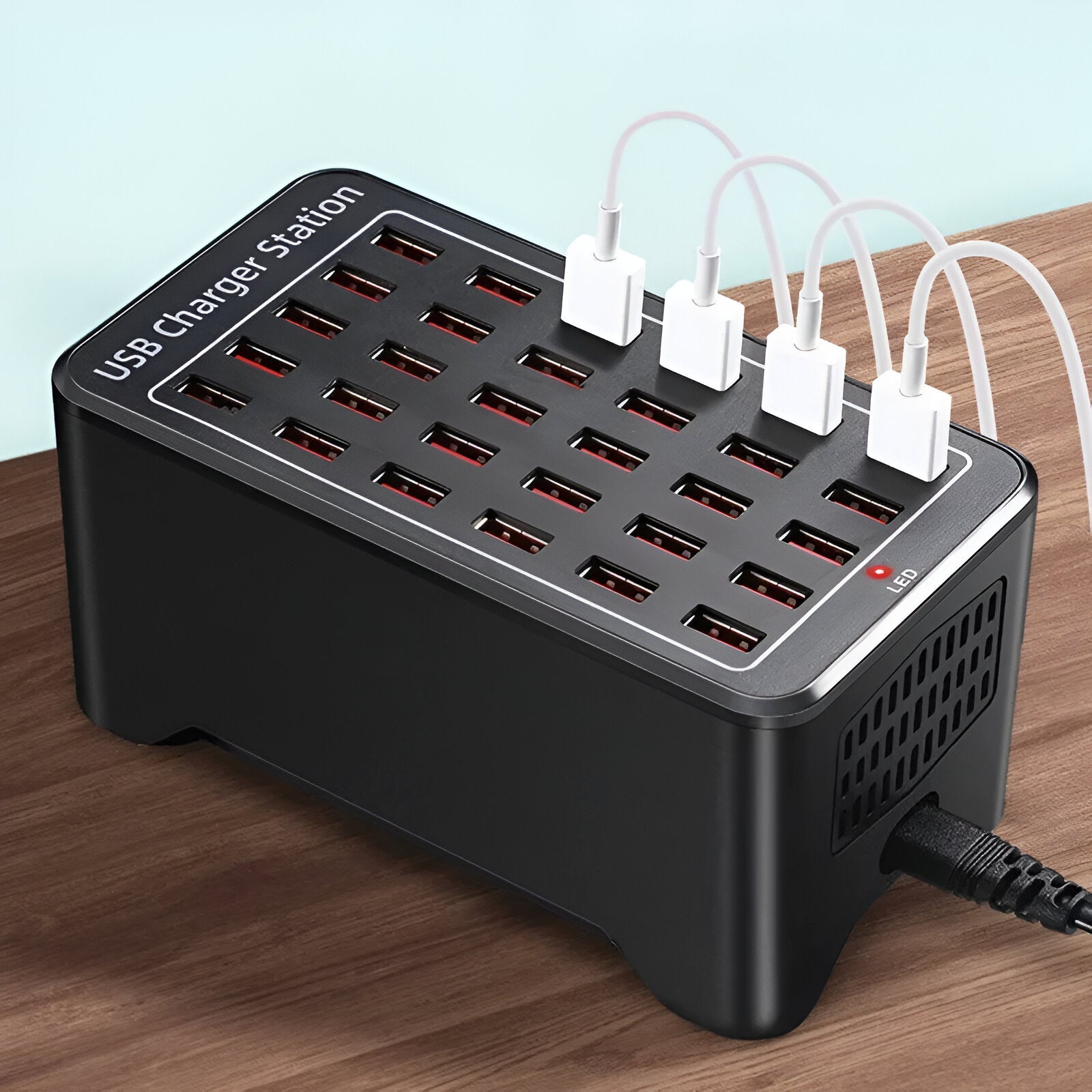 powerport pro universal multi usb charging station 30 ports 150w