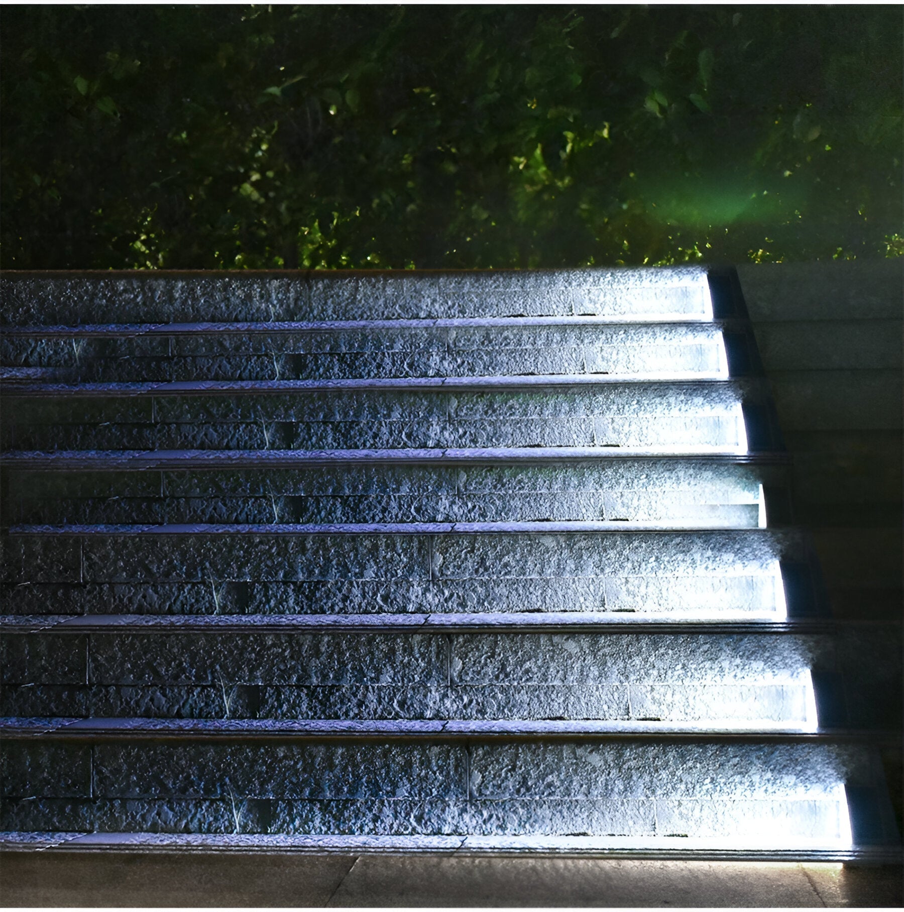 2 pack triangular solar step lights ip67 waterproof led garden lights