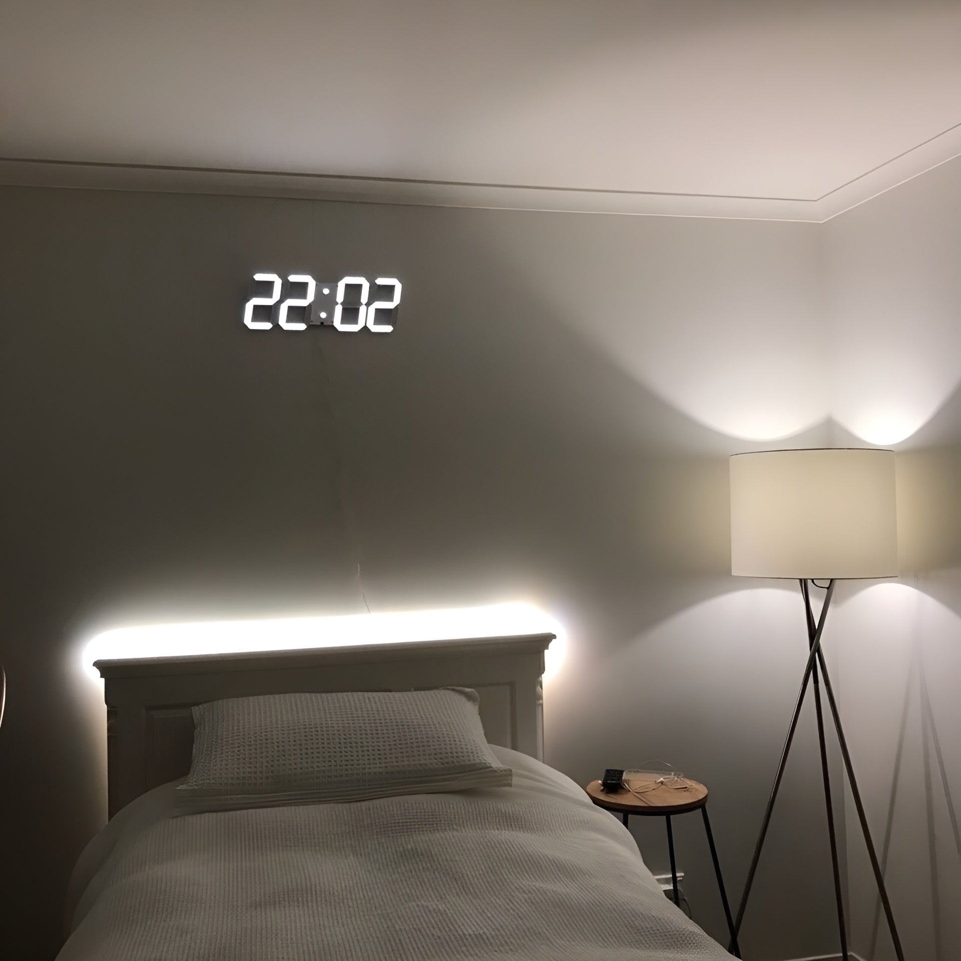pixeltime modern 3d led digital wall clock temperature date alarm