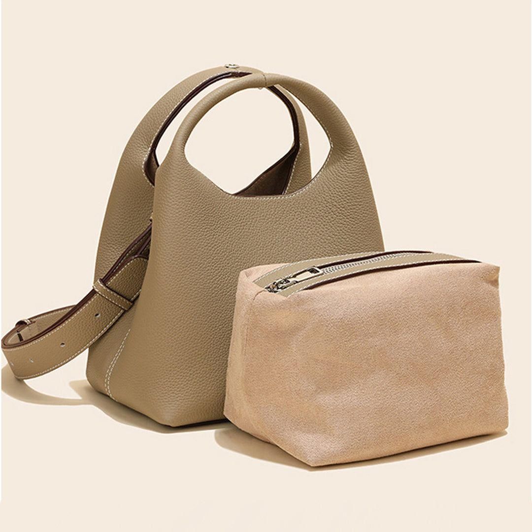 luxury genuine leather retro shoulder bag for women