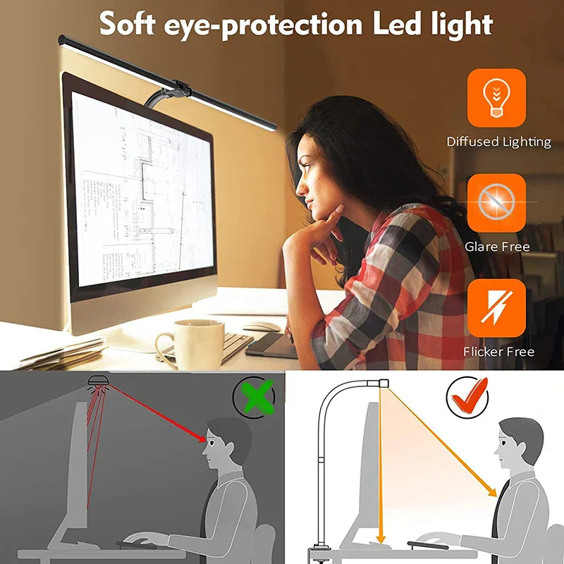 modern dual head led desk lamp stylish office light