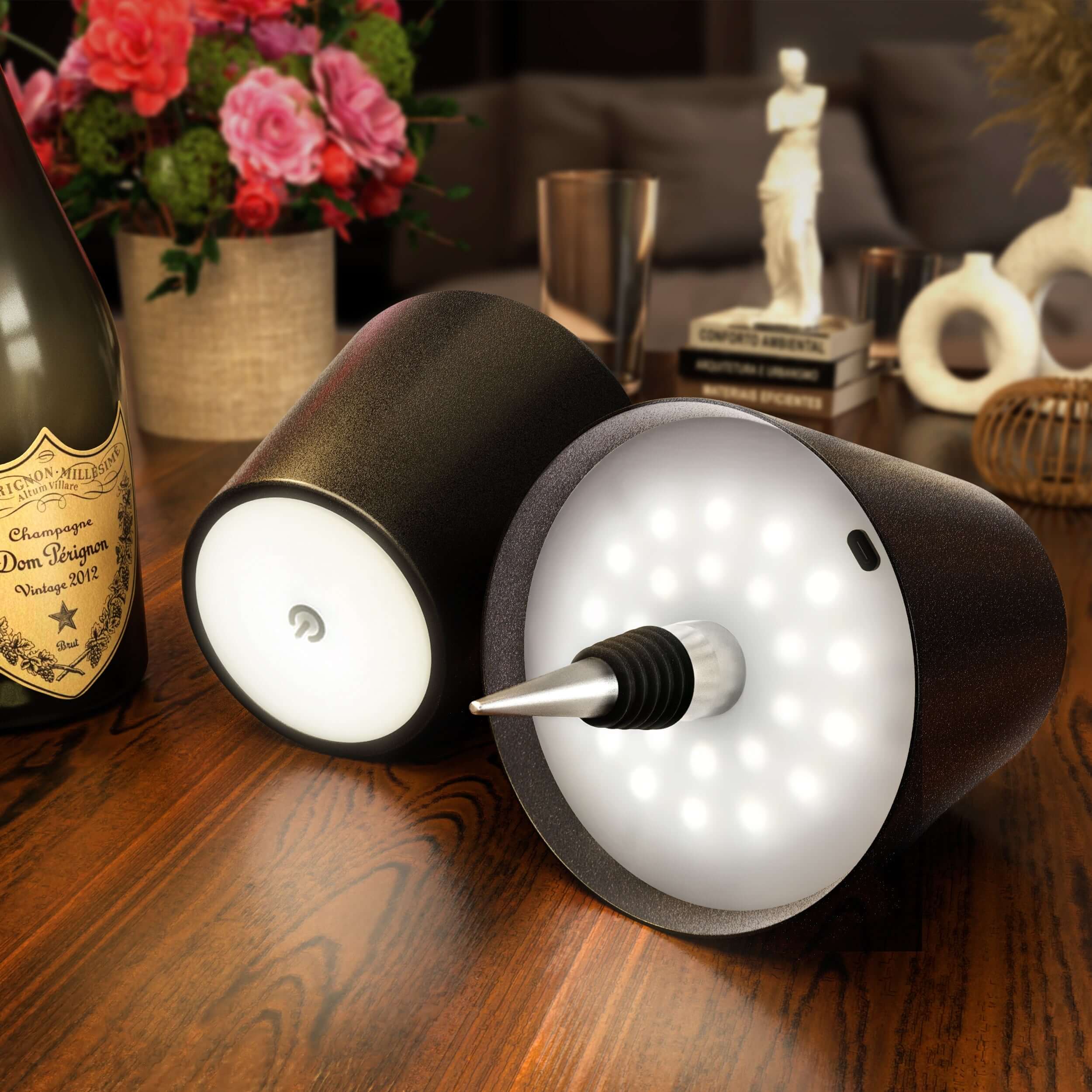 ecoglow stylish led bottle lamp sustainable home decor