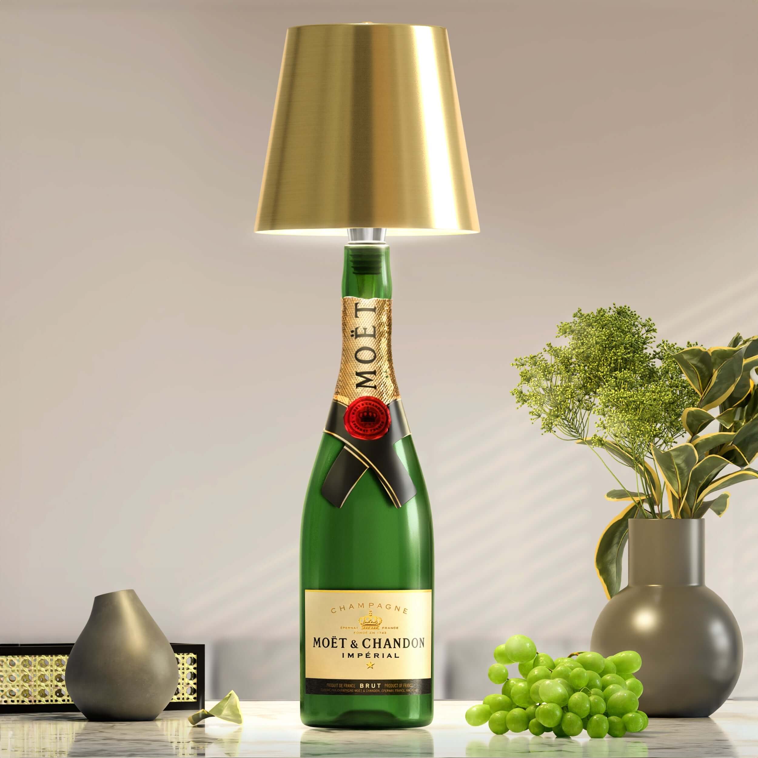 ecoglow stylish led bottle lamp sustainable home decor