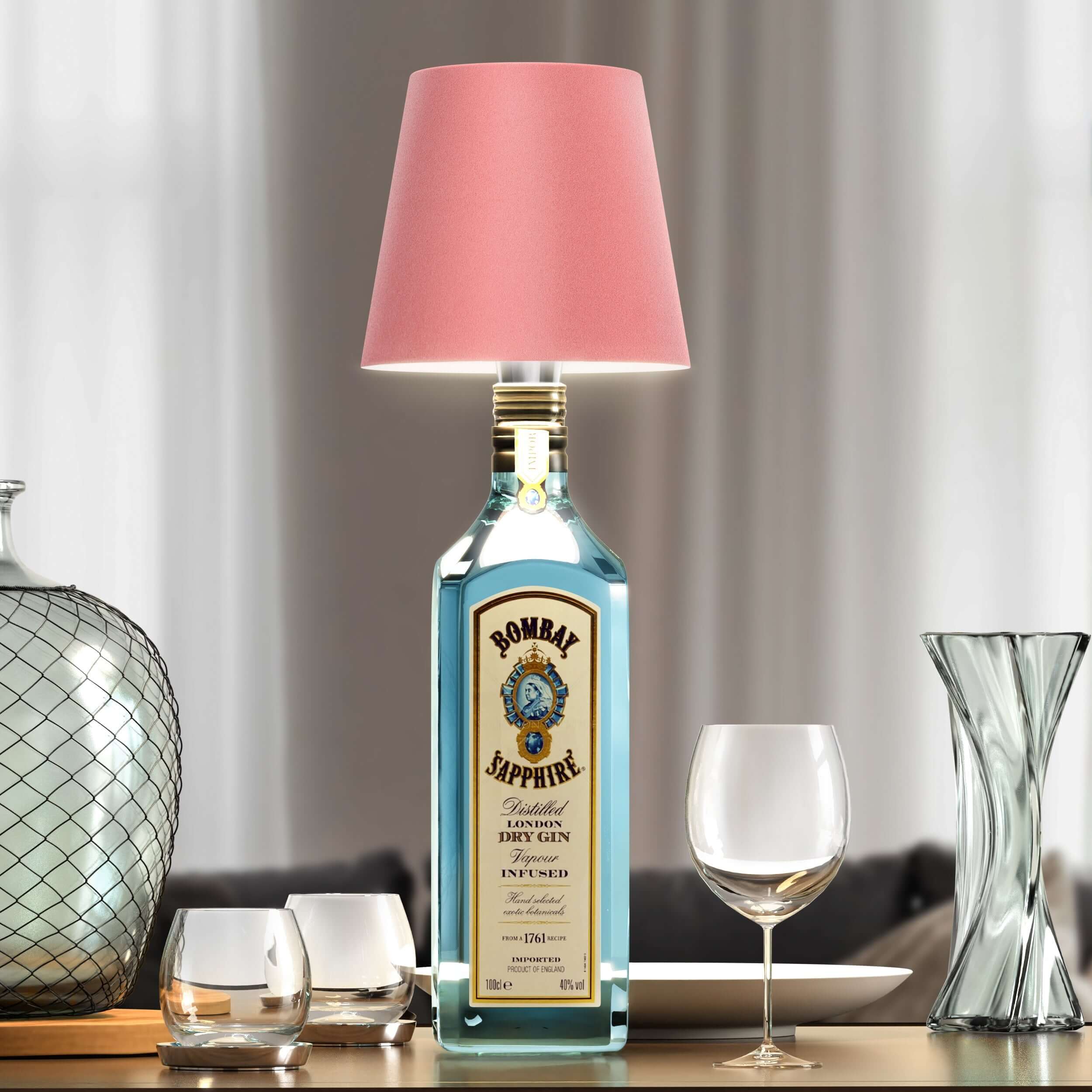 ecoglow stylish led bottle lamp sustainable home decor